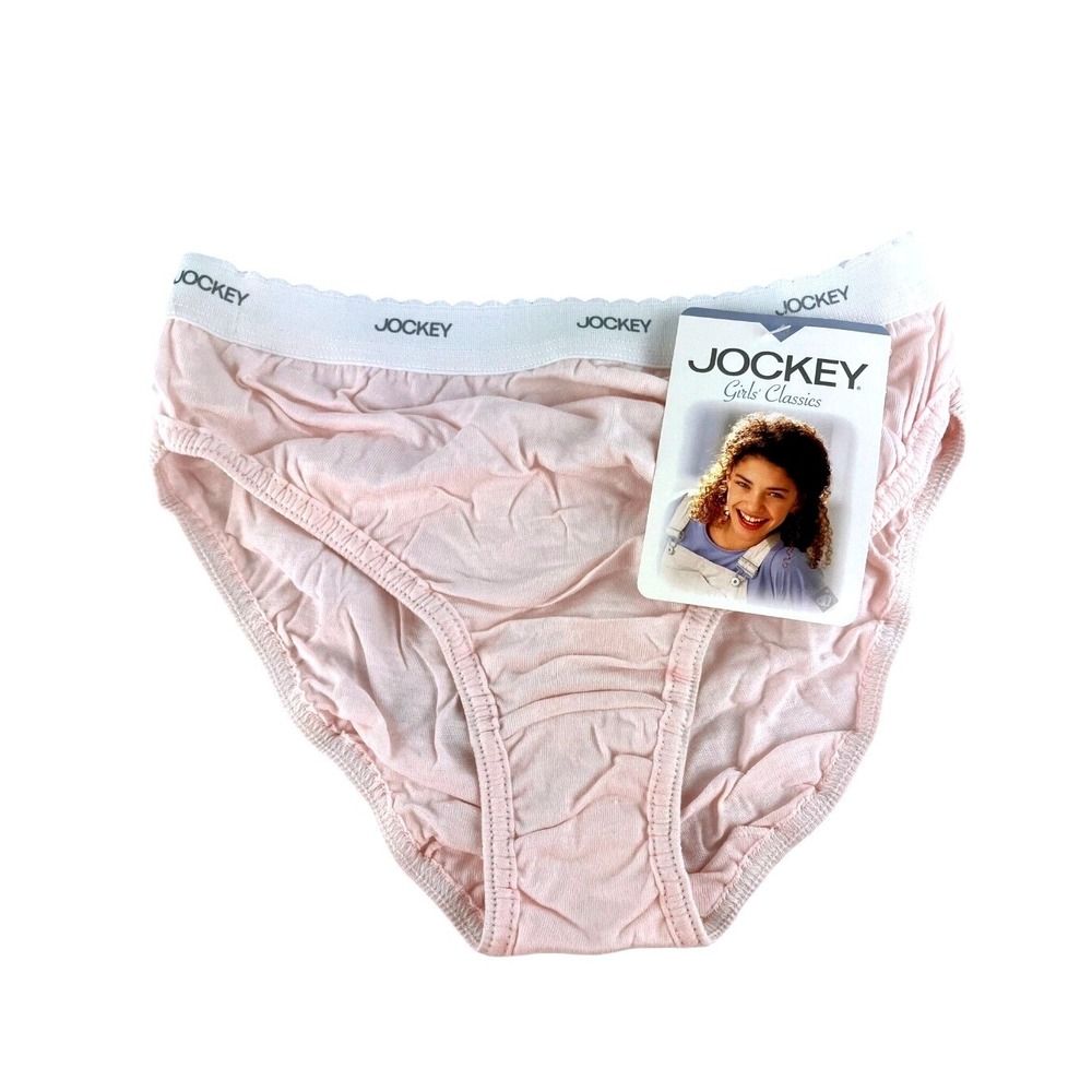 Jockey Girls Classics Pink French Cut Panties 100% Cotton Vintage 1998 XL 16-18 - Picture 2 of 6